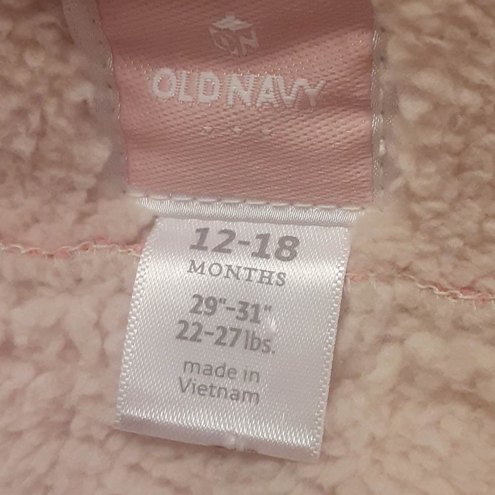 Old Navy faux suede hooded infant jacket - Picture 8 of 10